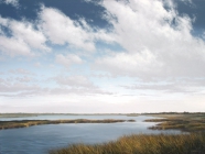 David Nance Bodie Island Marsh oil on canvas clouds marsh coastal seascapes