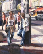 David Nance Camden oil on canvas street still life painting
