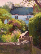 David Nance Cockington Cottage oil on canvas still life painting landscape